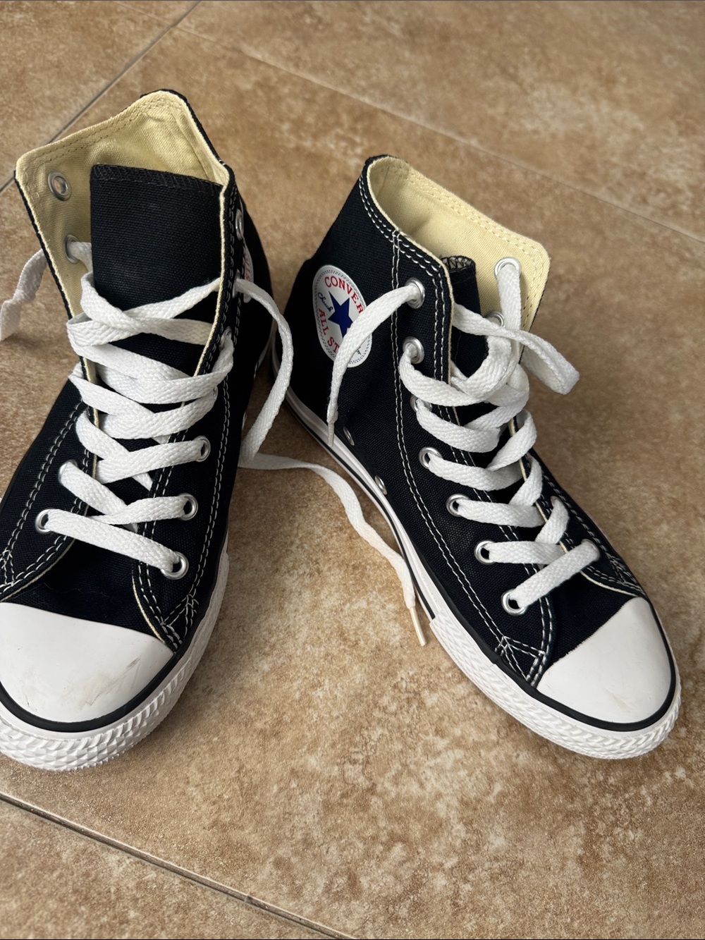 Converse Kids Black & White High Top Sneakers